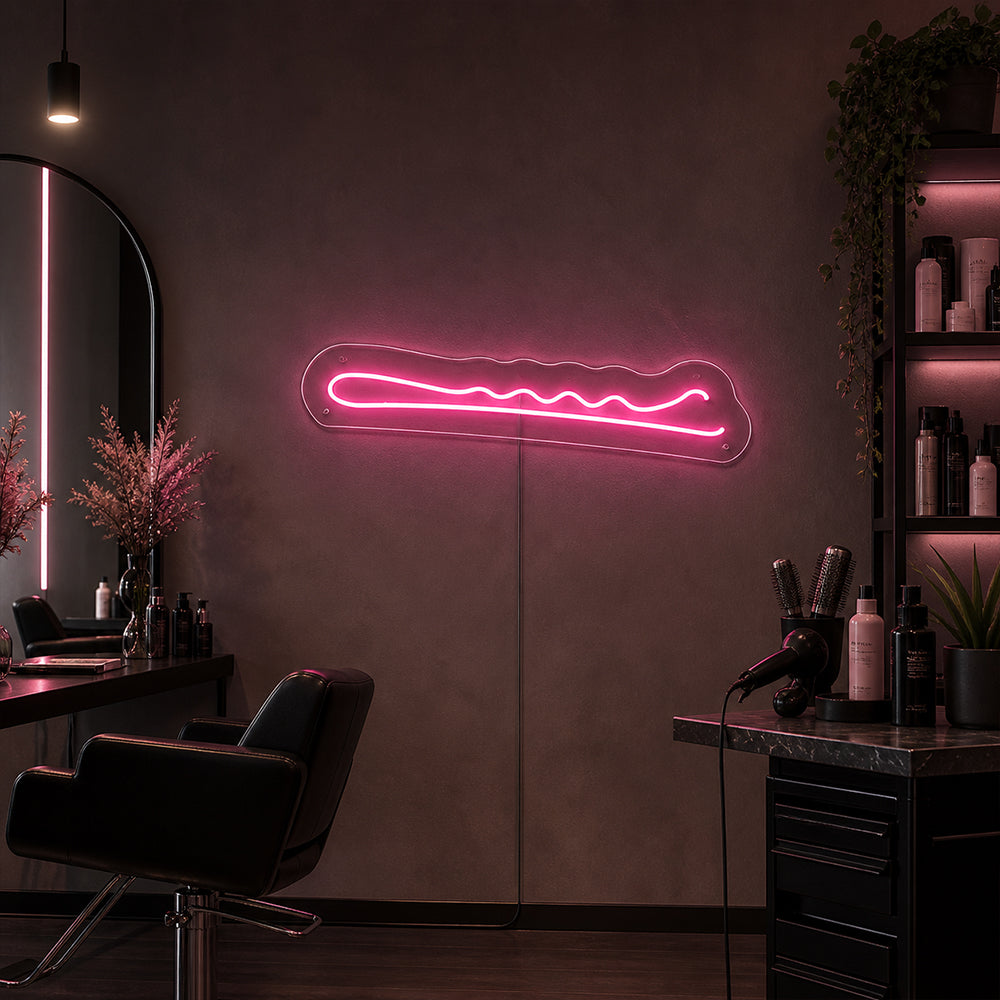 Signo de néon LED de pino de cabelo - Made in London Bobby Pins Néon Sinais