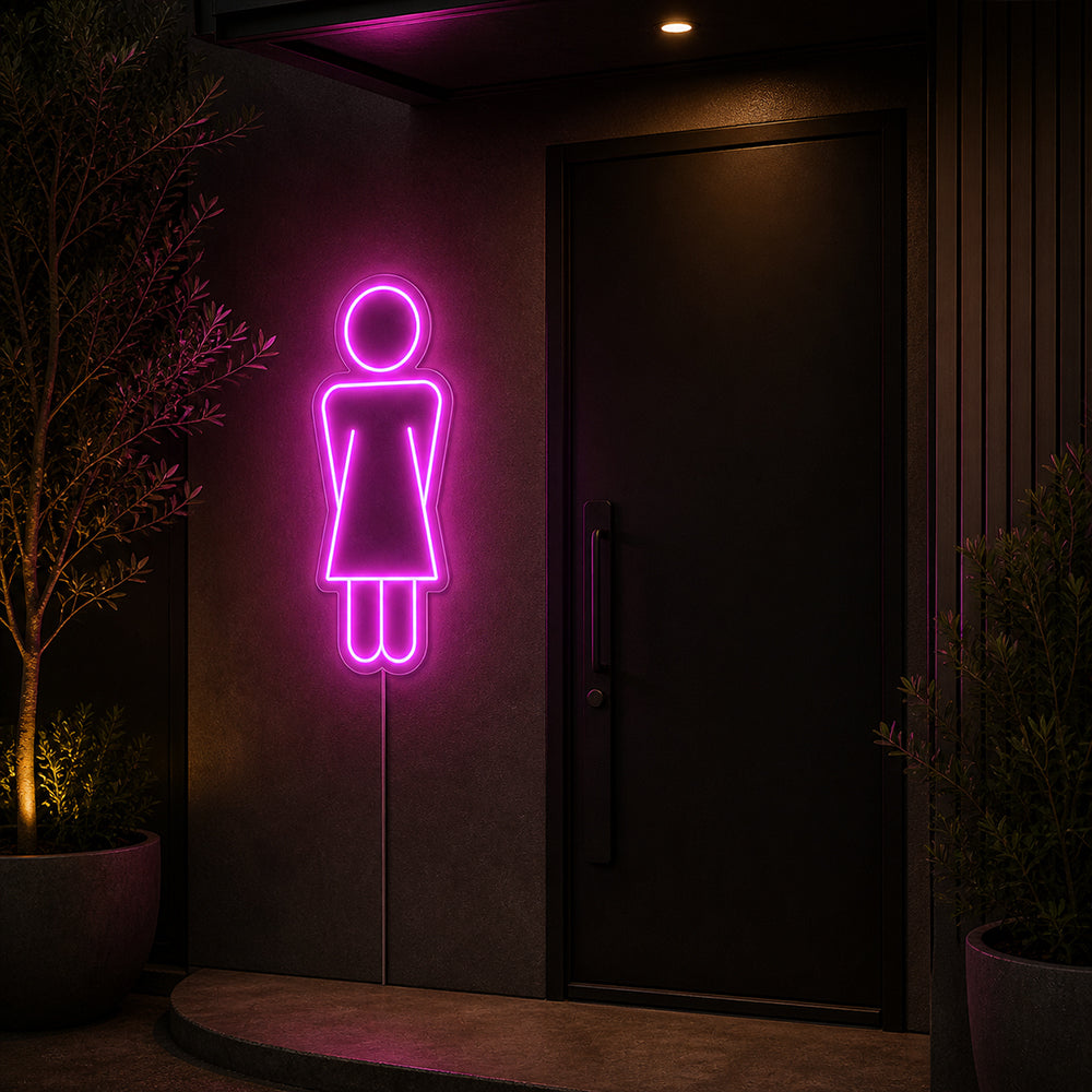 Unisex Toilette -LED -Neonschild - Hergestellt in London Badezimmer Neonschilder