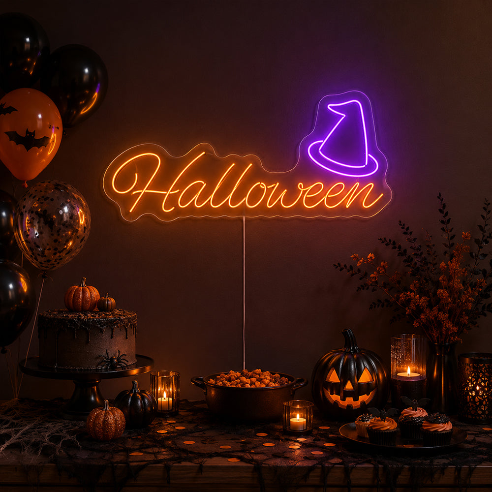 Señal de neón liderado por Halloween - Hecho en Londres Neon Signs