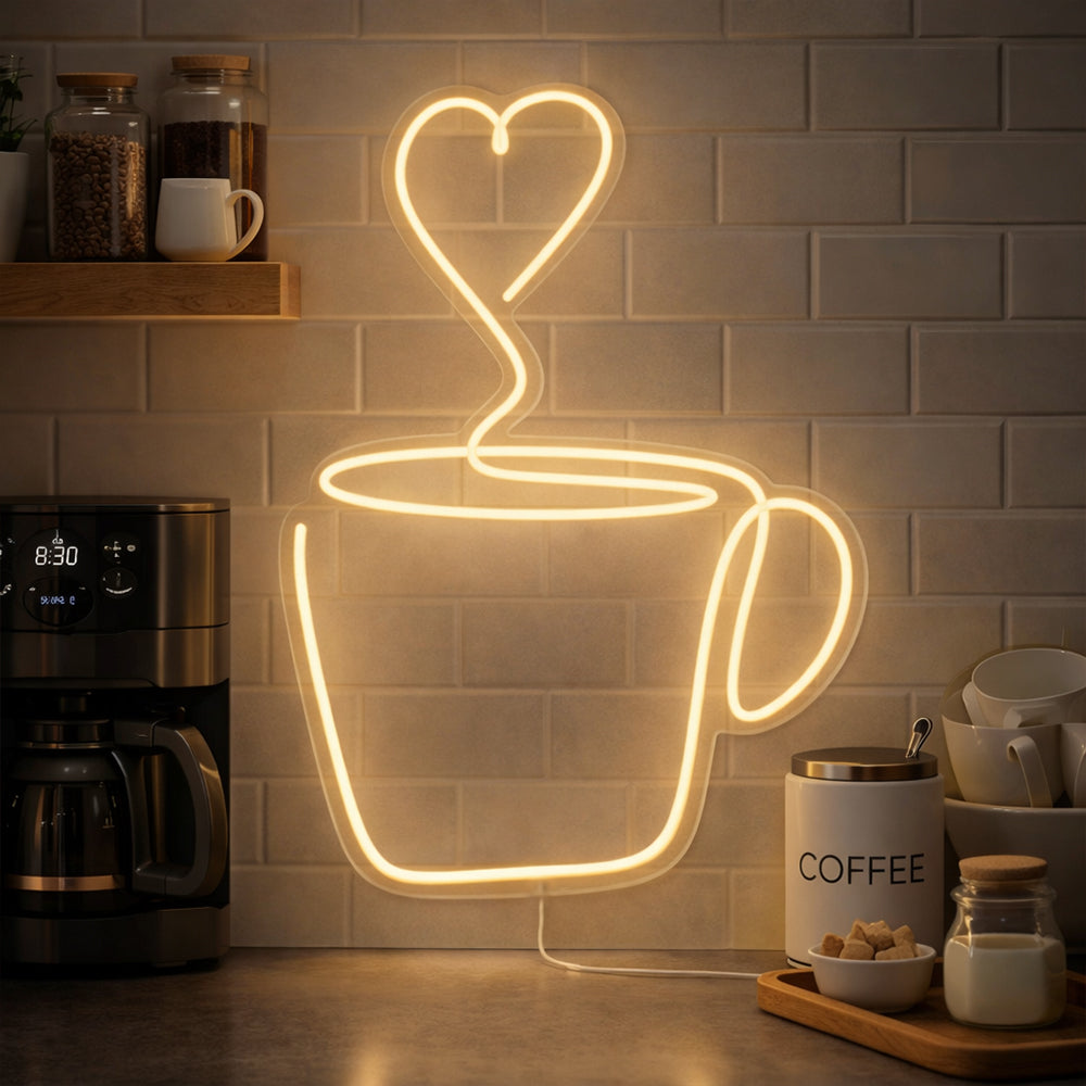 Xícara de café quente - LED Neon Sign Made in London