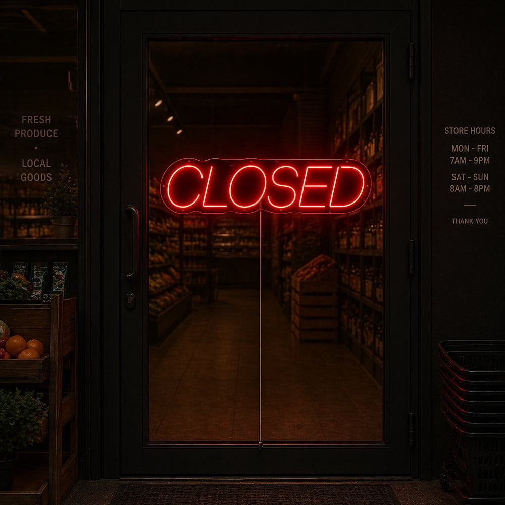 Closed Caps LED -Neonschild - Hergestellt im London Restaurant Neon Schilder