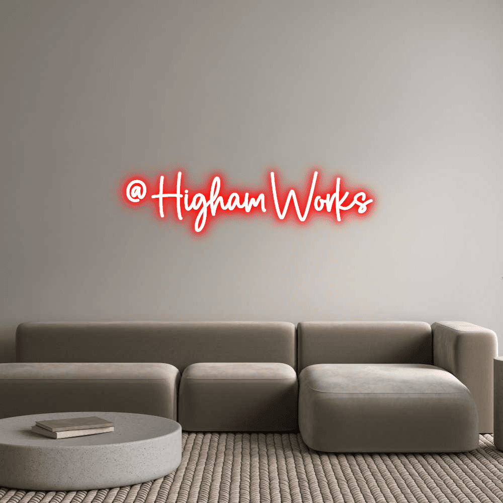 Editor online di insegne al neon personalizzate @HighamWorks - Planet Neon