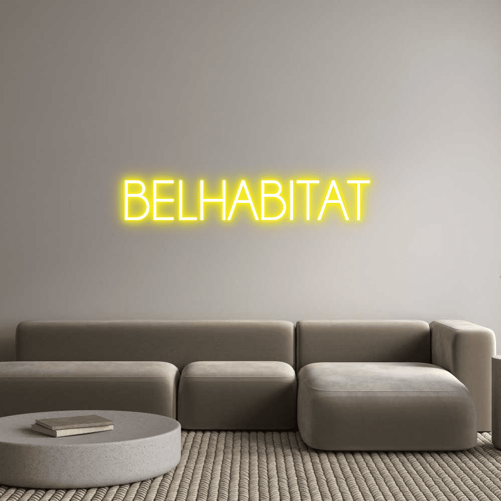 Editor online de letreros de neón personalizados BELHABITAT - Planet Neon
