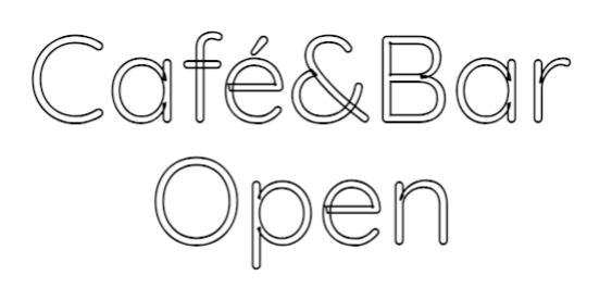 Letrero de Neón Personalizado Editor Online Café&Bar Abierto - Planet Neon