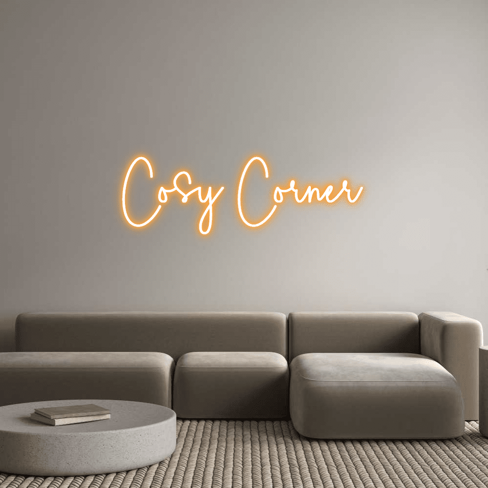Editor en línea de letreros de neón personalizados Cozy Corner - Planet Neon