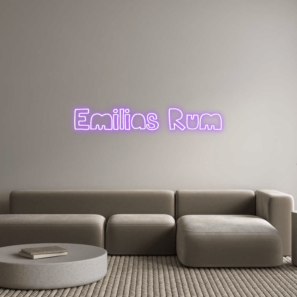 Editor online di insegne al neon personalizzate Emilias Rum - Planet Neon