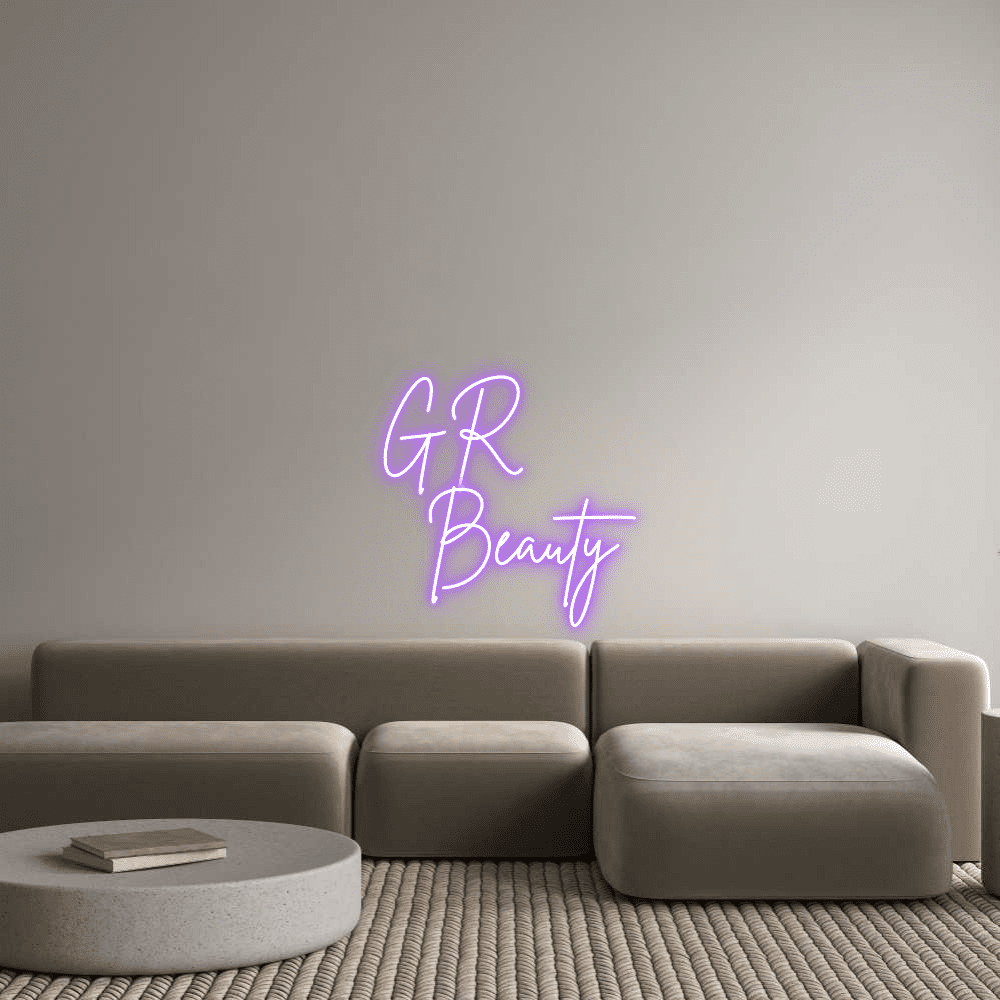 Editor online di insegne al neon personalizzate GR Beauty - Planet Neon