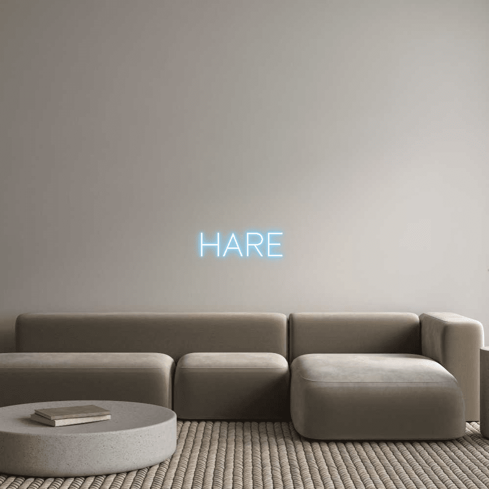 Editor online di insegne al neon personalizzate HARE - Planet Neon