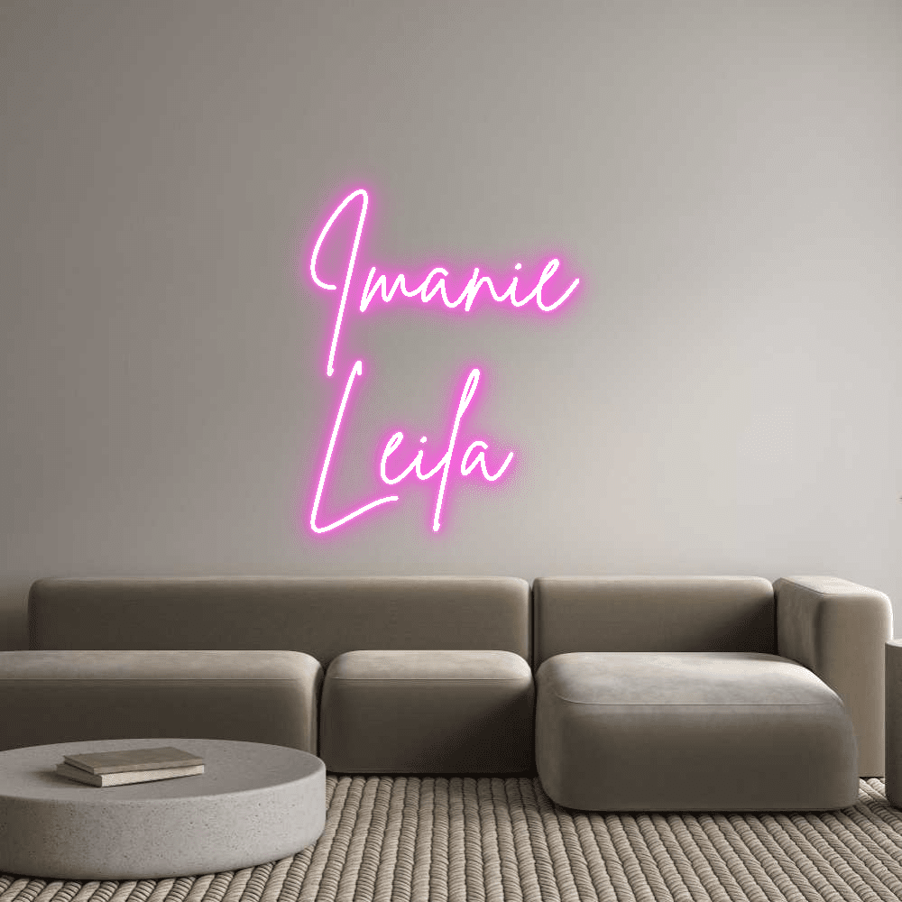 Editor online di insegne al neon personalizzate Imanie Leila - Planet Neon