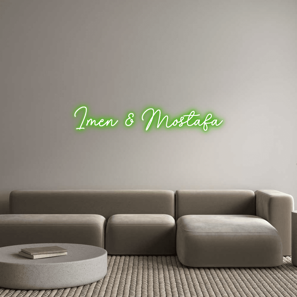 Editor en línea de letreros de neón personalizados Imen & Mostafa - Planet Neon