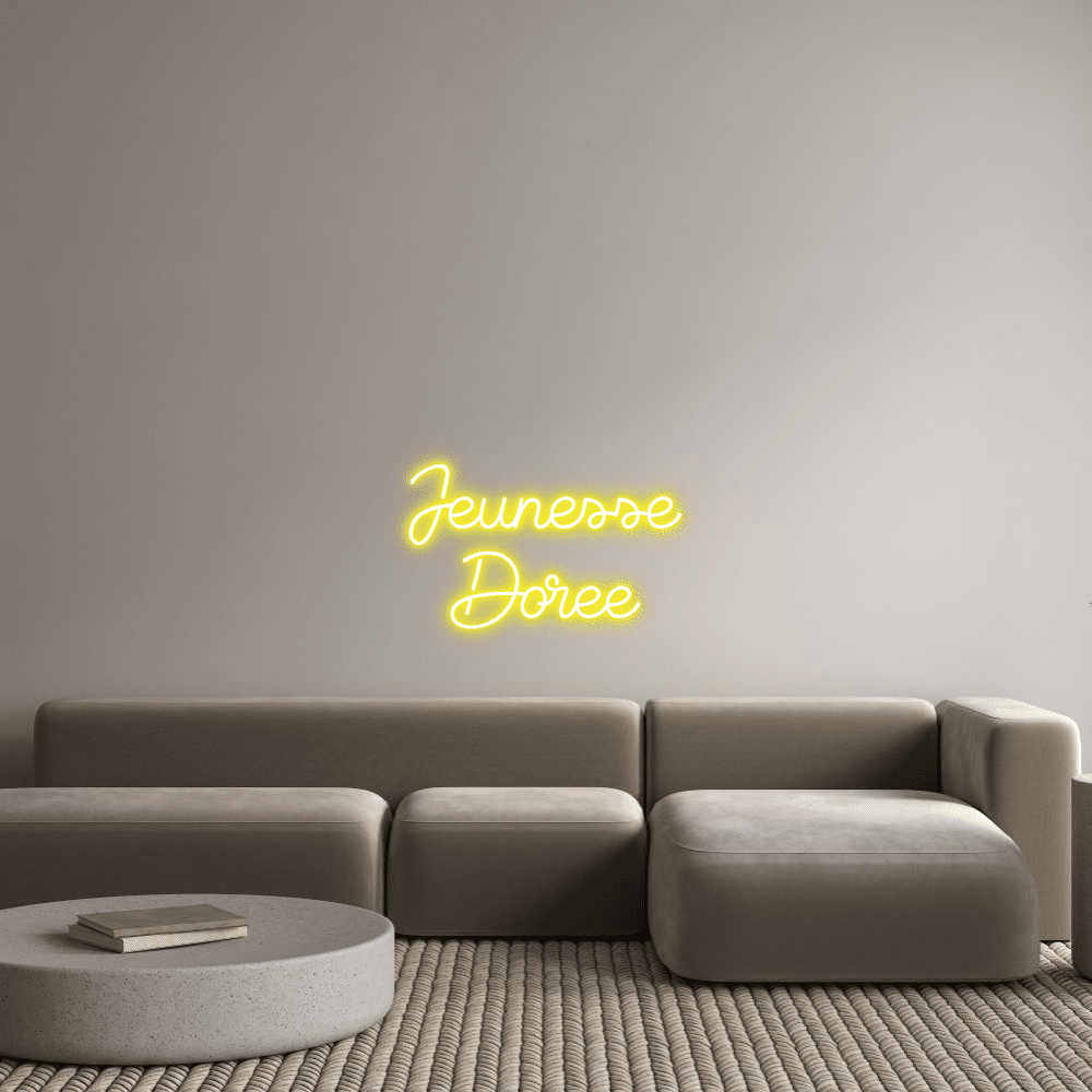 Editor en línea de letreros de neón personalizados Jeunesse Doree - Planet Neon