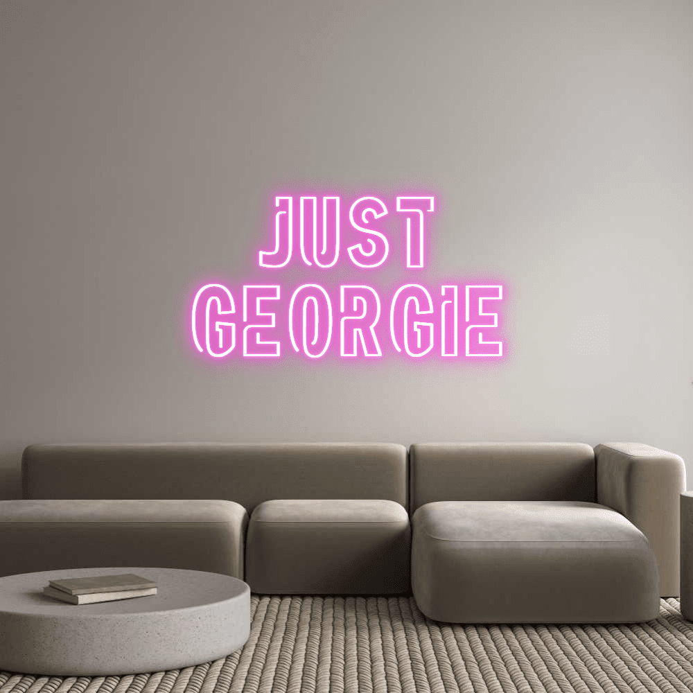 Editor en línea de letreros de neón personalizados Just Georgie - Planet Neon