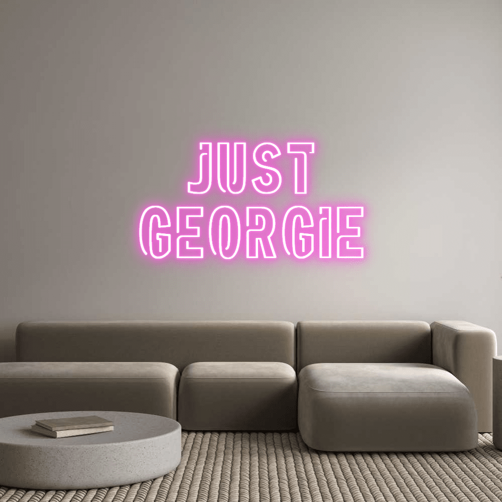 Editor en línea de letreros de neón personalizados JUST GEORGIE - Planet Neon