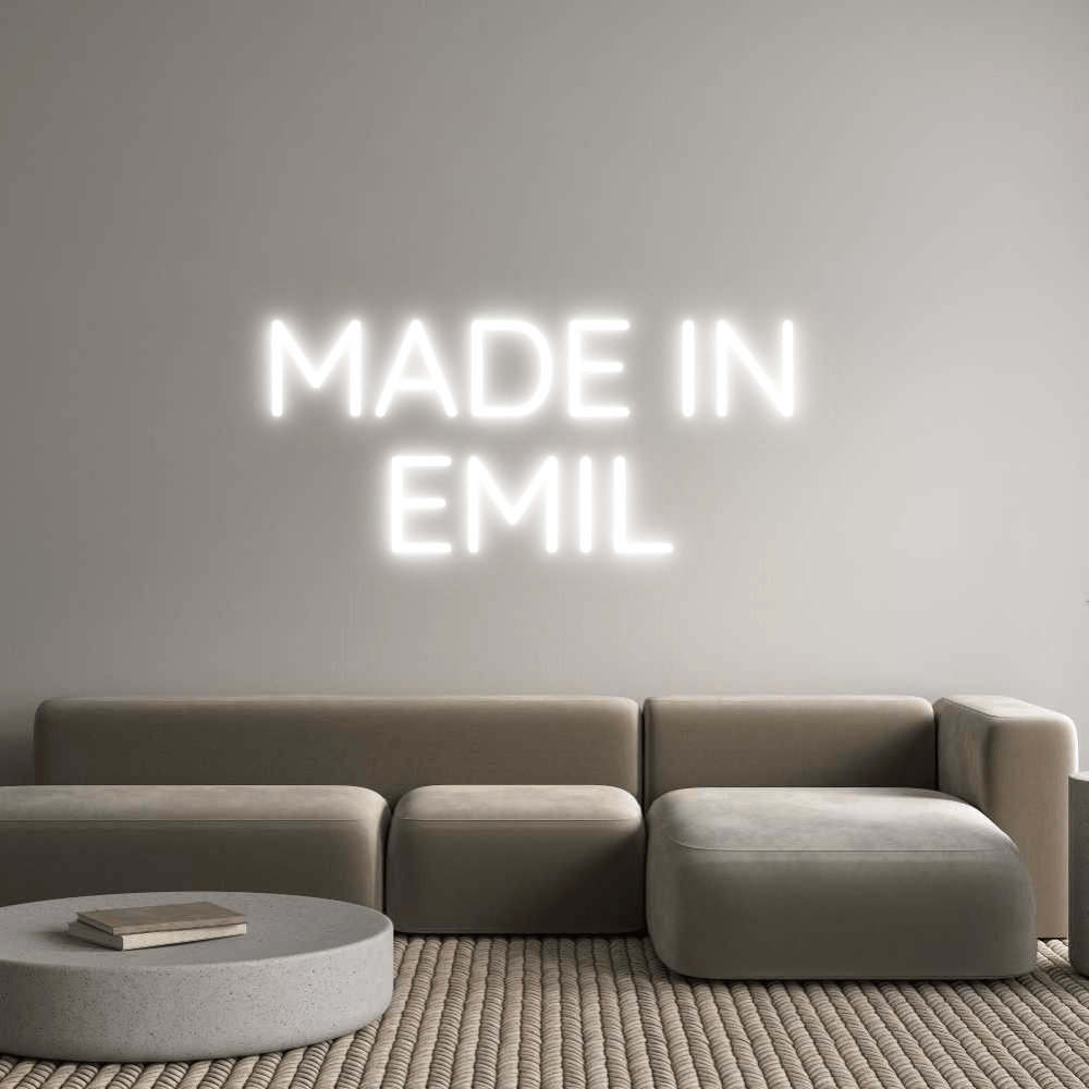 Editor en línea de letreros de neón personalizados HECHO EN EMIL - Planet Neon