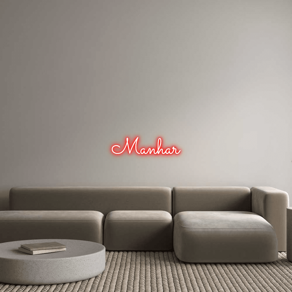 Editor en línea de letreros de neón personalizados Manhar - Planet Neon