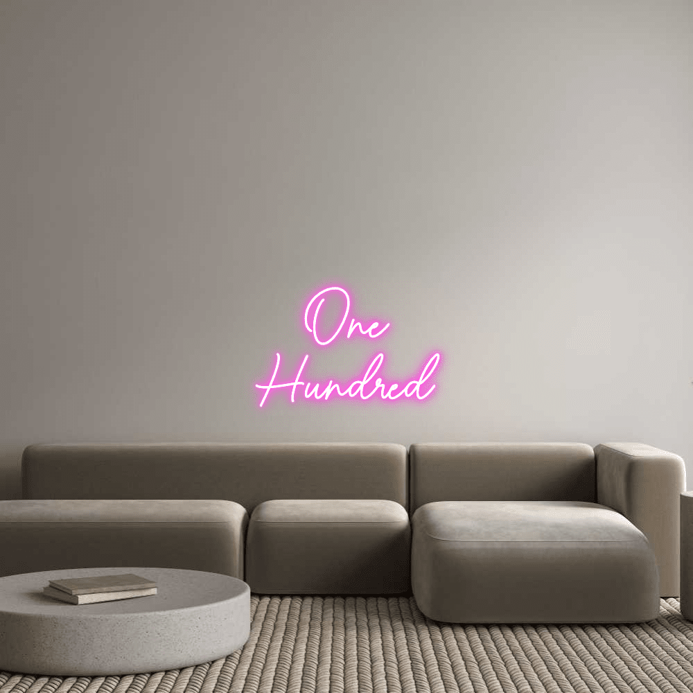 Editor en línea de letreros de neón personalizados Cien - Planet Neon