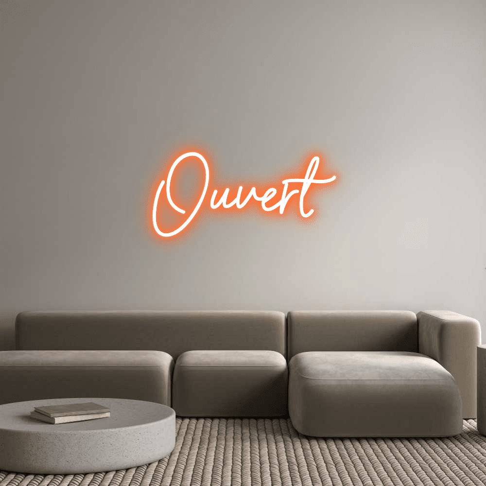 Editor en línea de letreros de neón personalizados Ouvert - Planet Neon