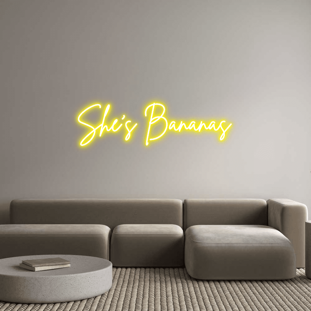 Editor online di insegne al neon personalizzate She's Bananas - Planet Neon