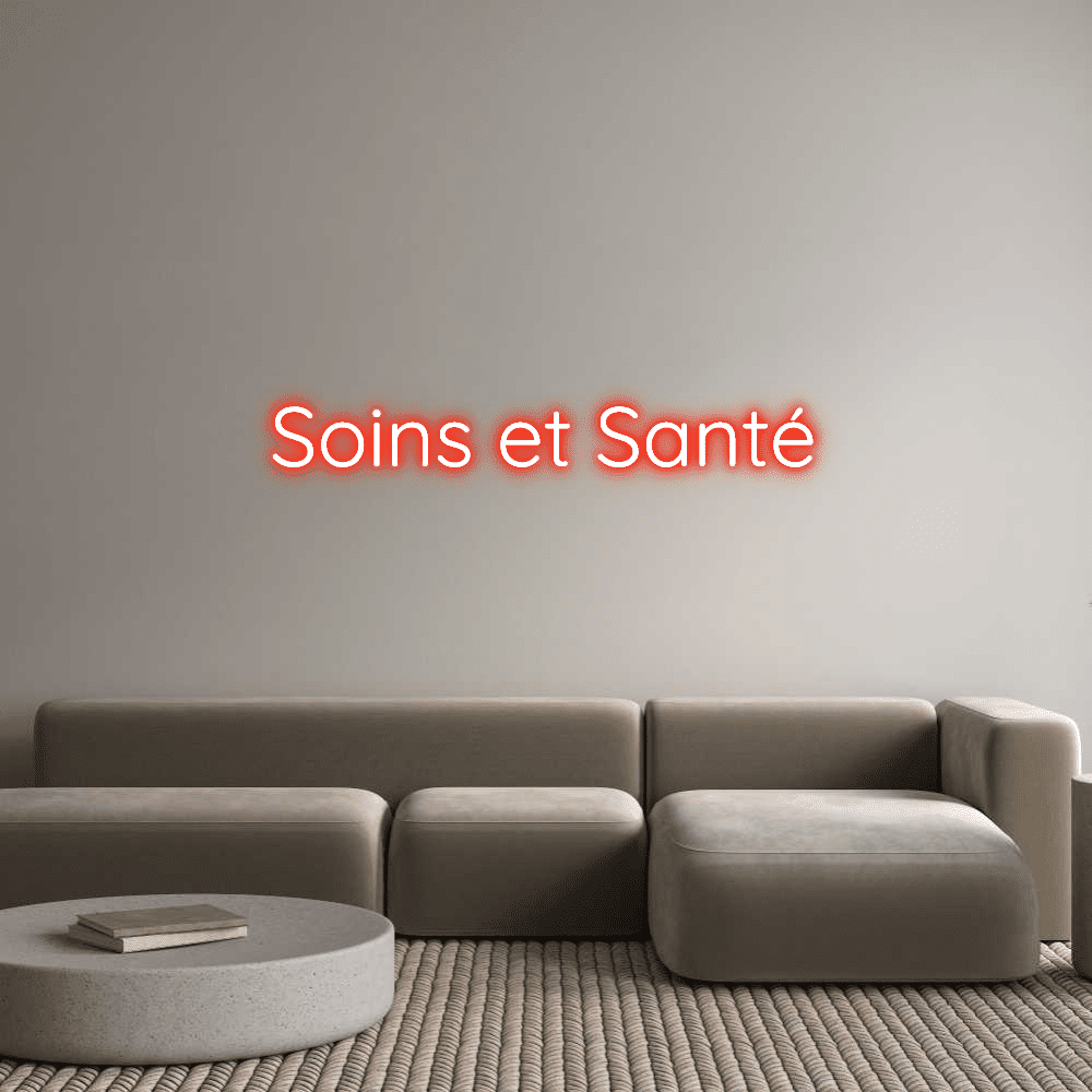 Editor online di insegne al neon personalizzate Soins et Santé - Planet Neon