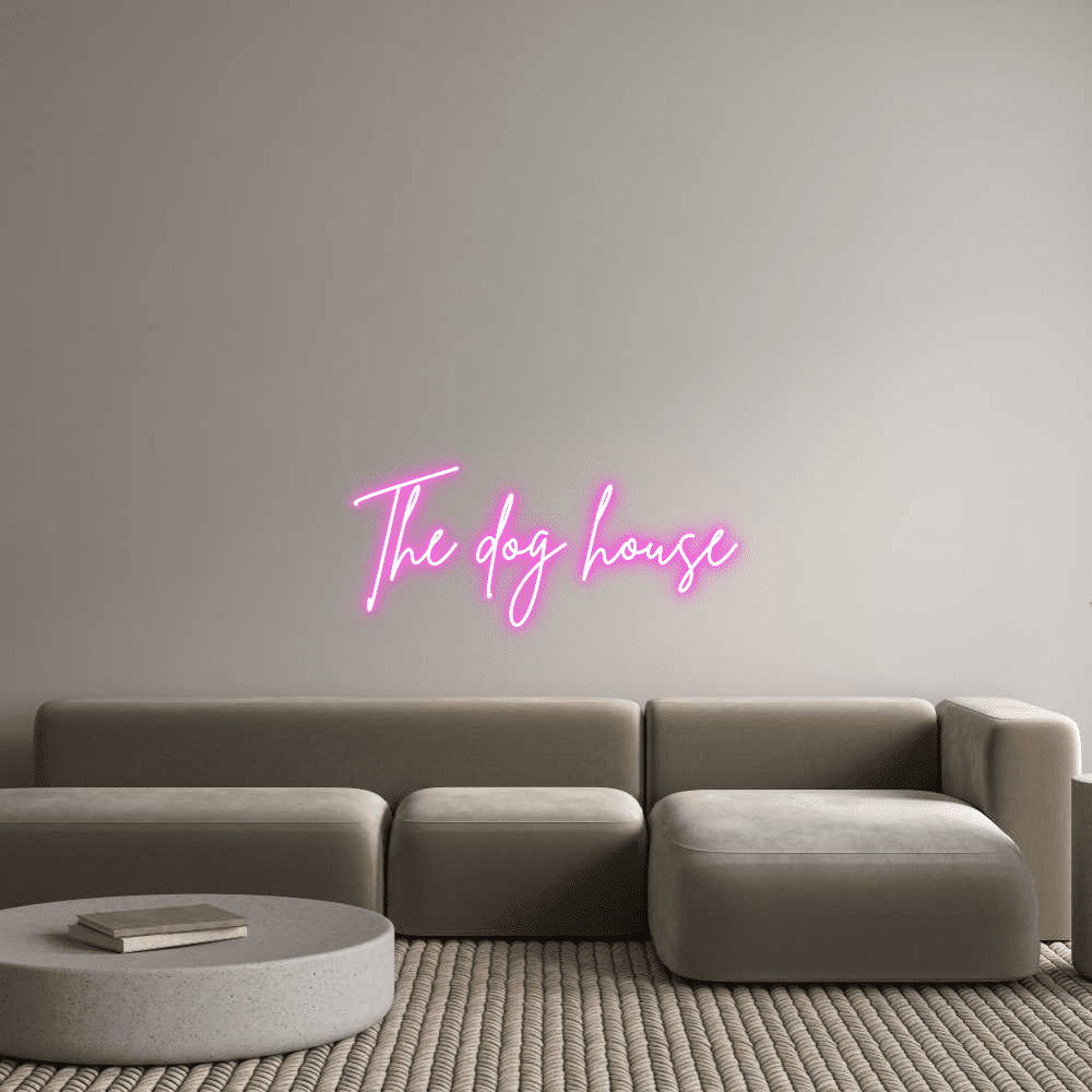 Editor en línea de letreros de neón personalizados La casa del perro - Planet Neon