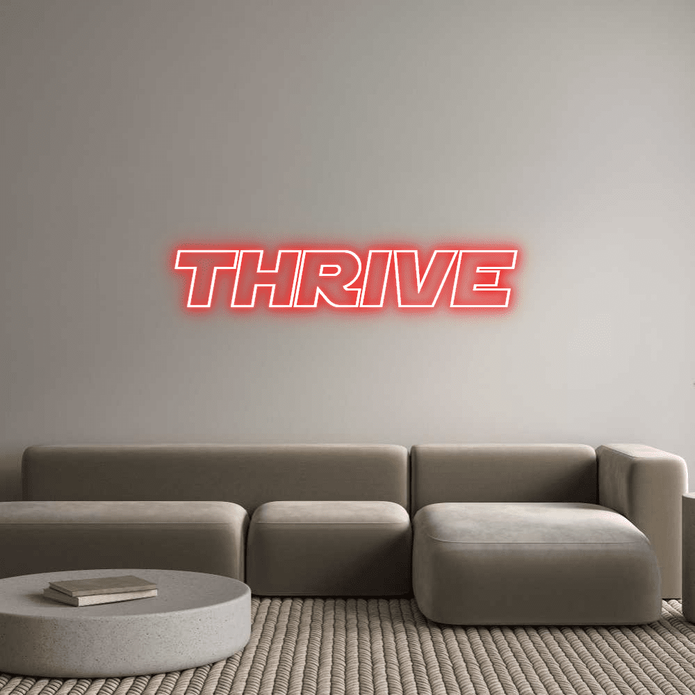Editor en línea de letreros de neón personalizados Thrive - Planet Neon