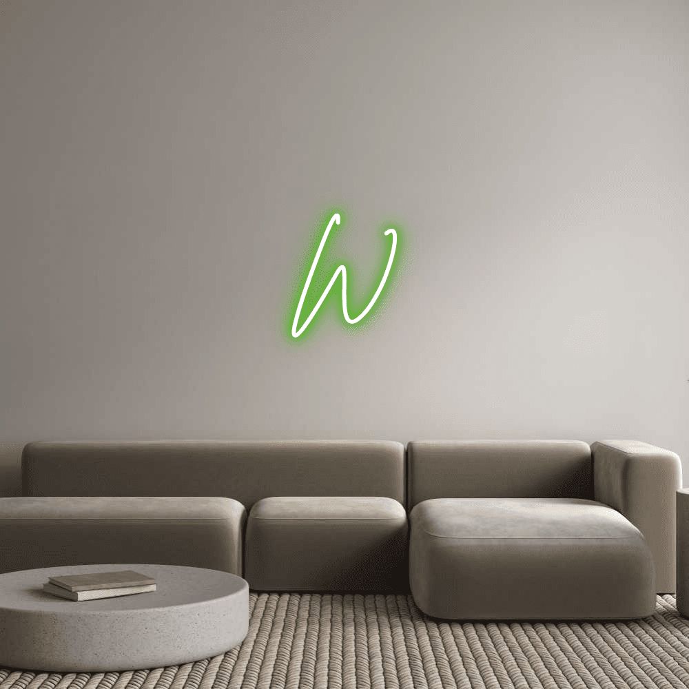 Editor en línea de letreros de neón personalizados W - Planet Neon