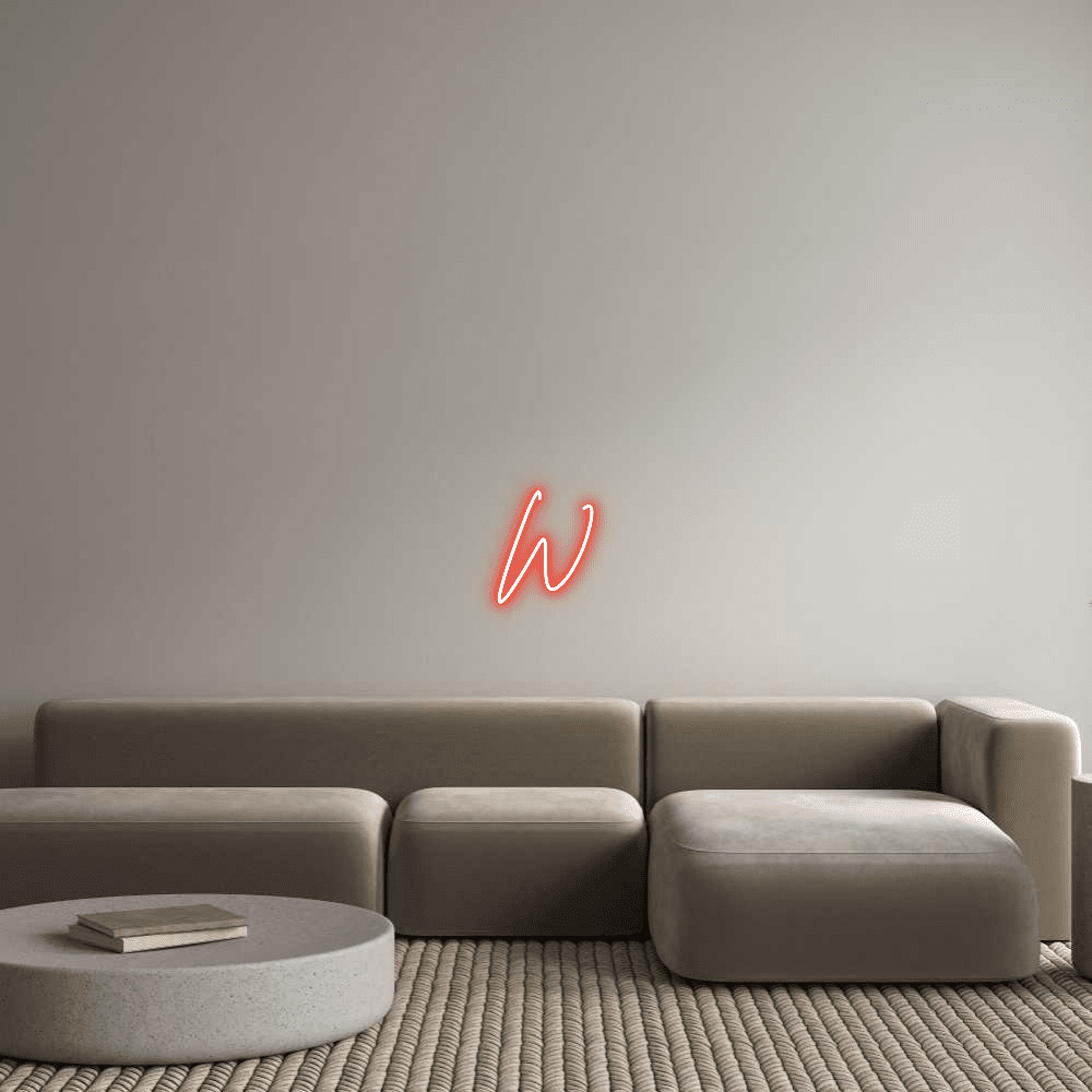 Editor en línea de letreros de neón personalizados W - Planet Neon