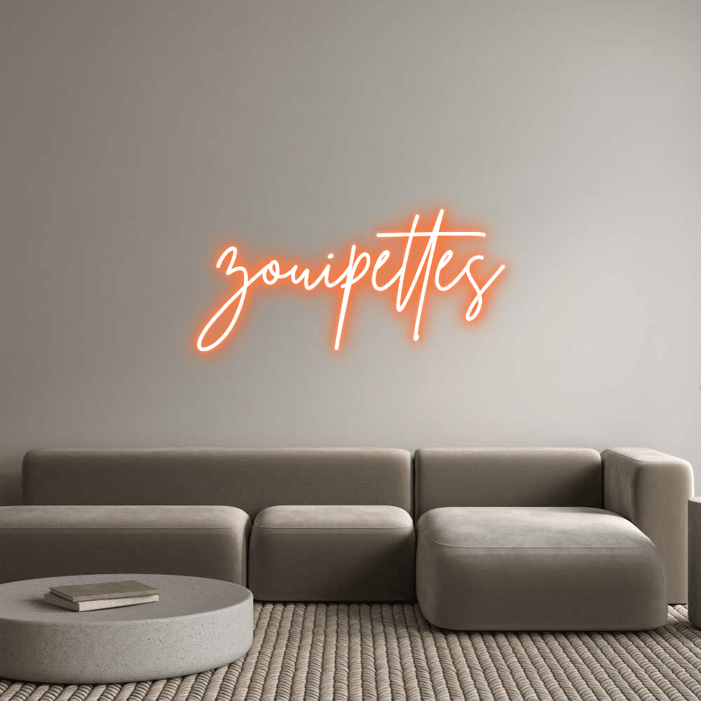 Editor en línea de letreros de neón personalizados zouipettes - Planet Neon