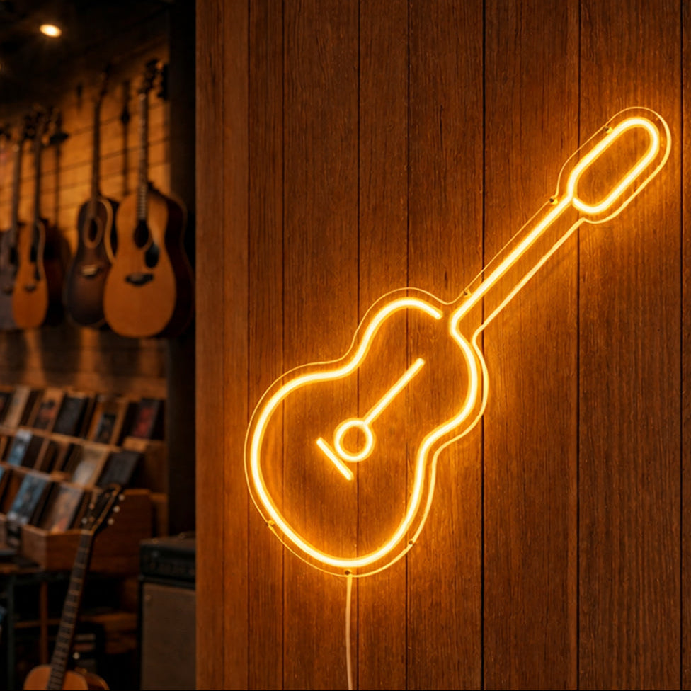 Sign para néon liderado pela guitarra - Planet Neon feito em sinais de néon de Londres