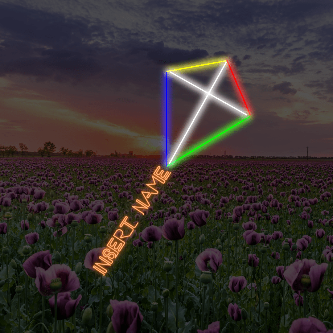 Drachen mit Namen, Schwanzteil, individuelles LED-Neonschild – Planet Neon
