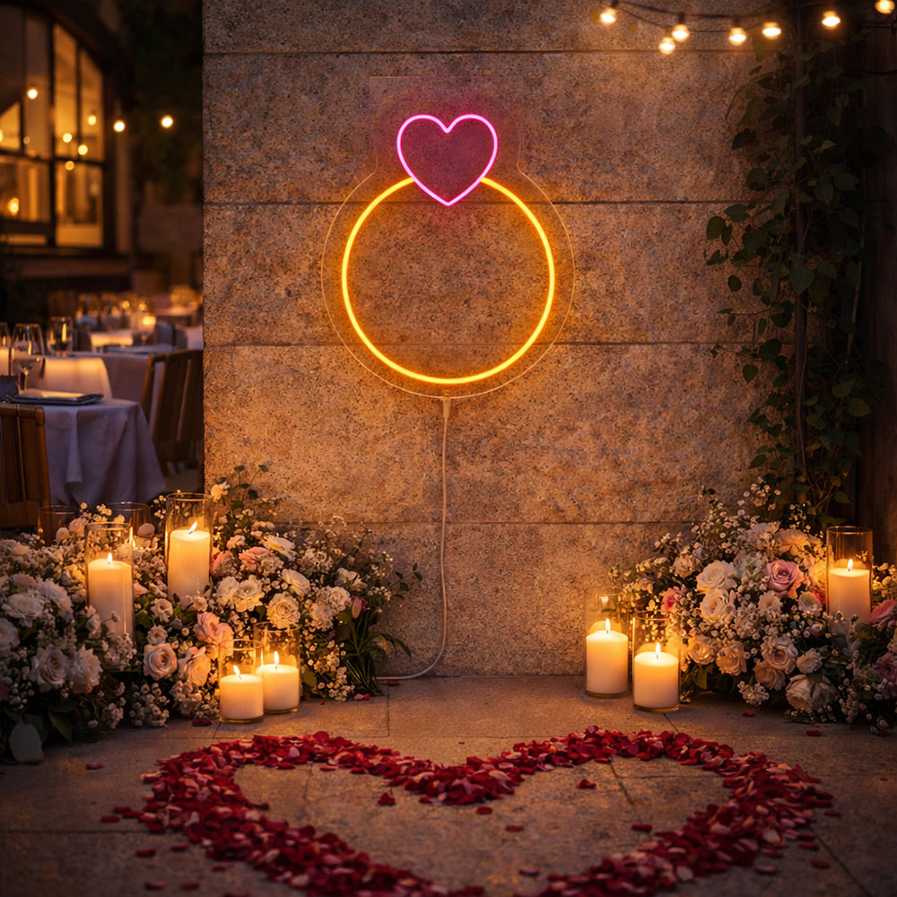 Ring LED Neon Sign - Made in London Wedding Neon Signs