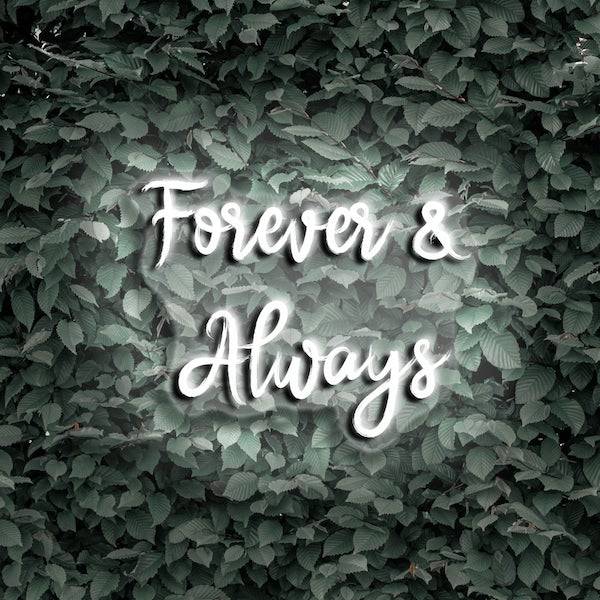 Forever & Always LED Neon Sign - Made in London Wedding Neon Signs - Planet Neon