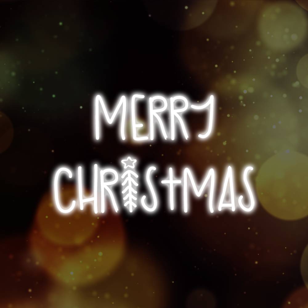 Merry Tree Christmas LED Neon Sign - Made in London Christmas Neon Signs - Planet Neon