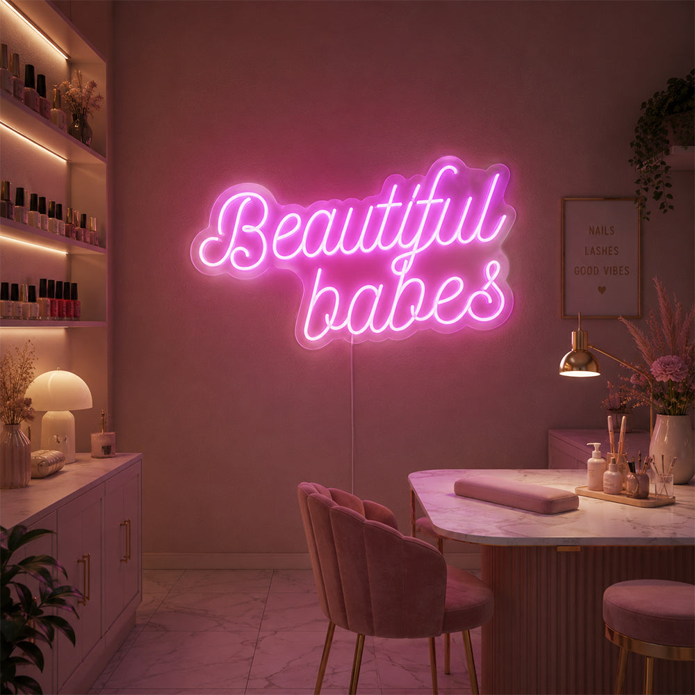 Lindas bebês liderados no néon Sign - Made in London Inspirational Neon Signs