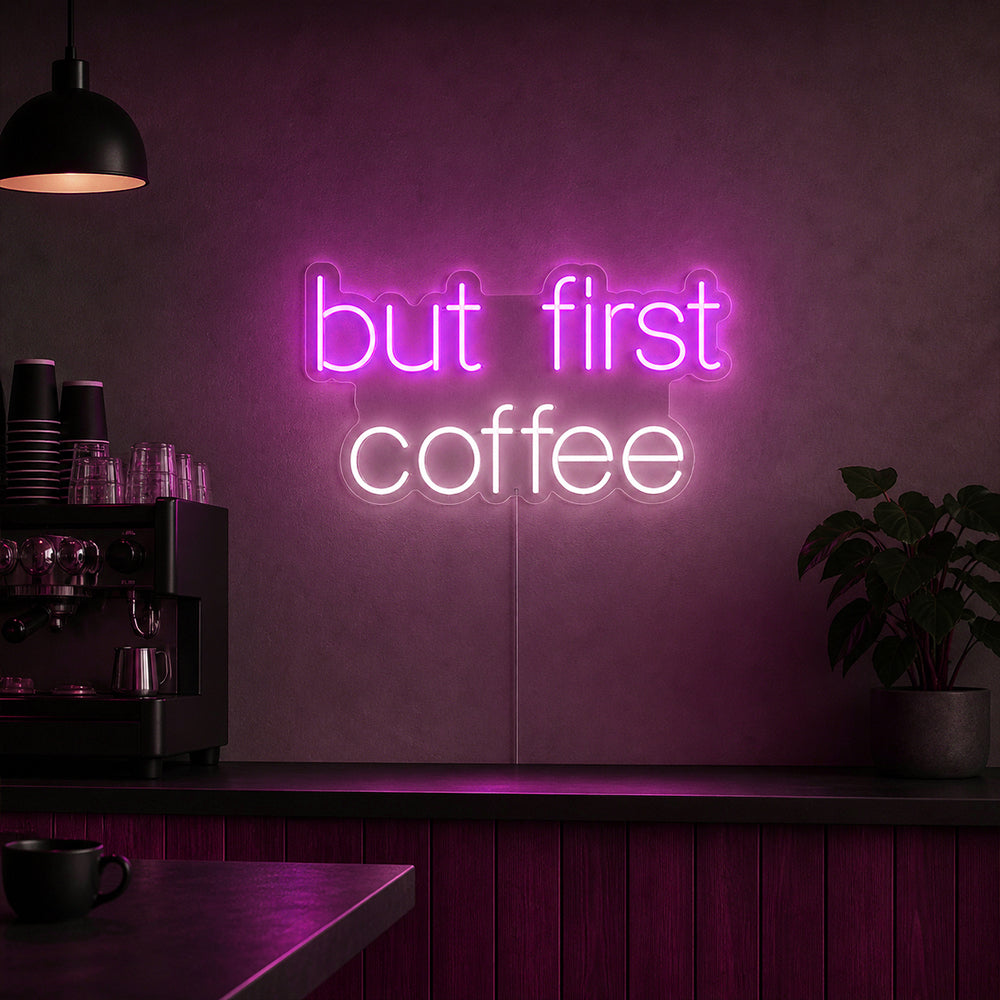Mas o First Coffee liderou o sinal de néon - Made in London Food Restaurants Cafe Signs