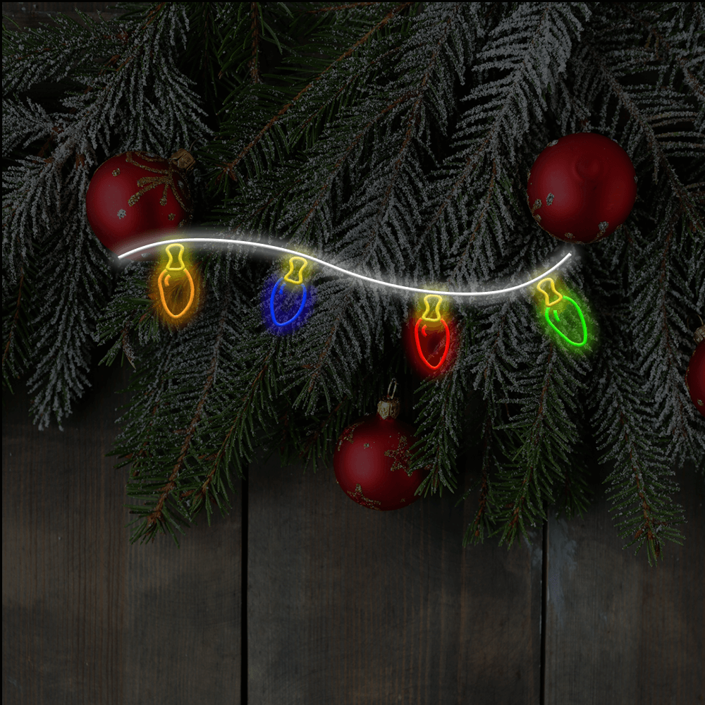 Sinal de néon LED com luzes de Natal - Feito em Londres Sinais de néon de Natal - Planet Neon