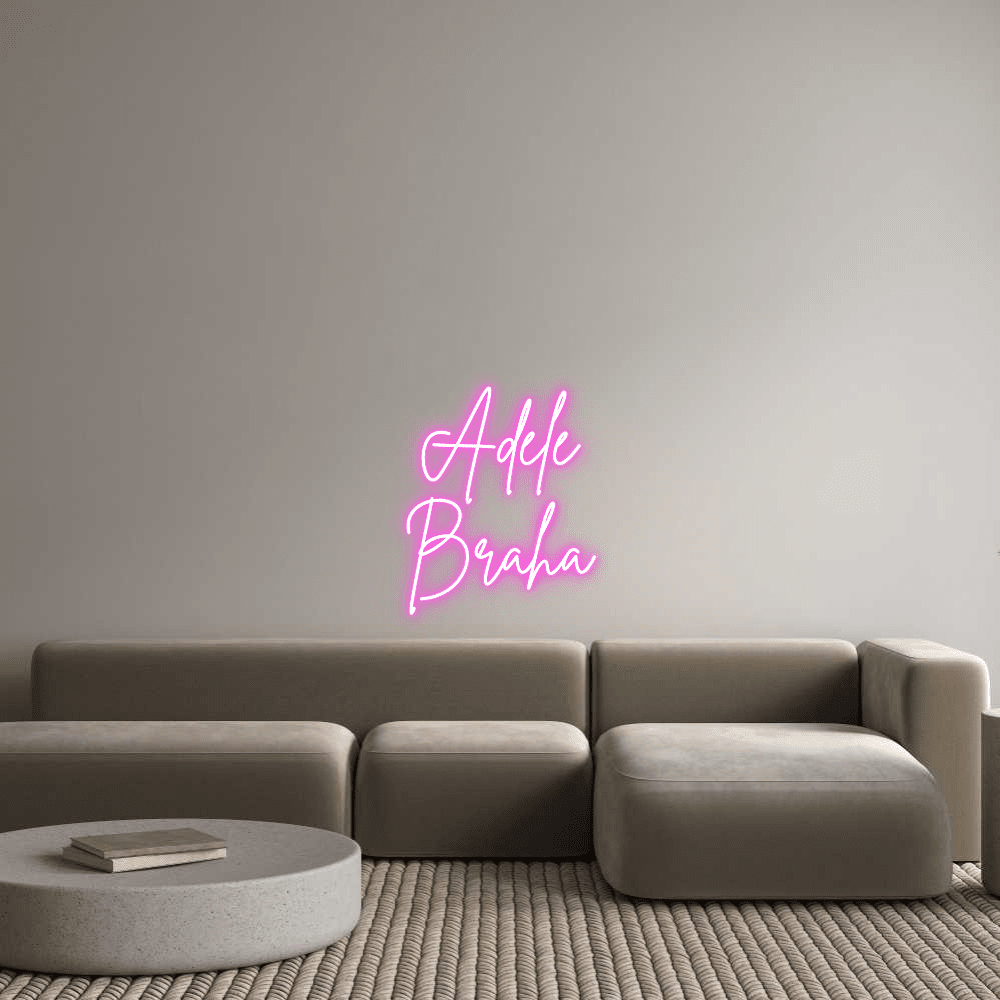 Editor en línea de letreros de neón personalizados Adèle Braha - Planet Neon