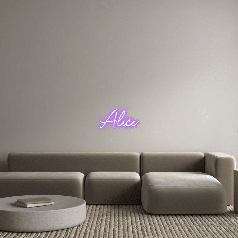 Editor online di insegne al neon personalizzate Alice - Planet Neon