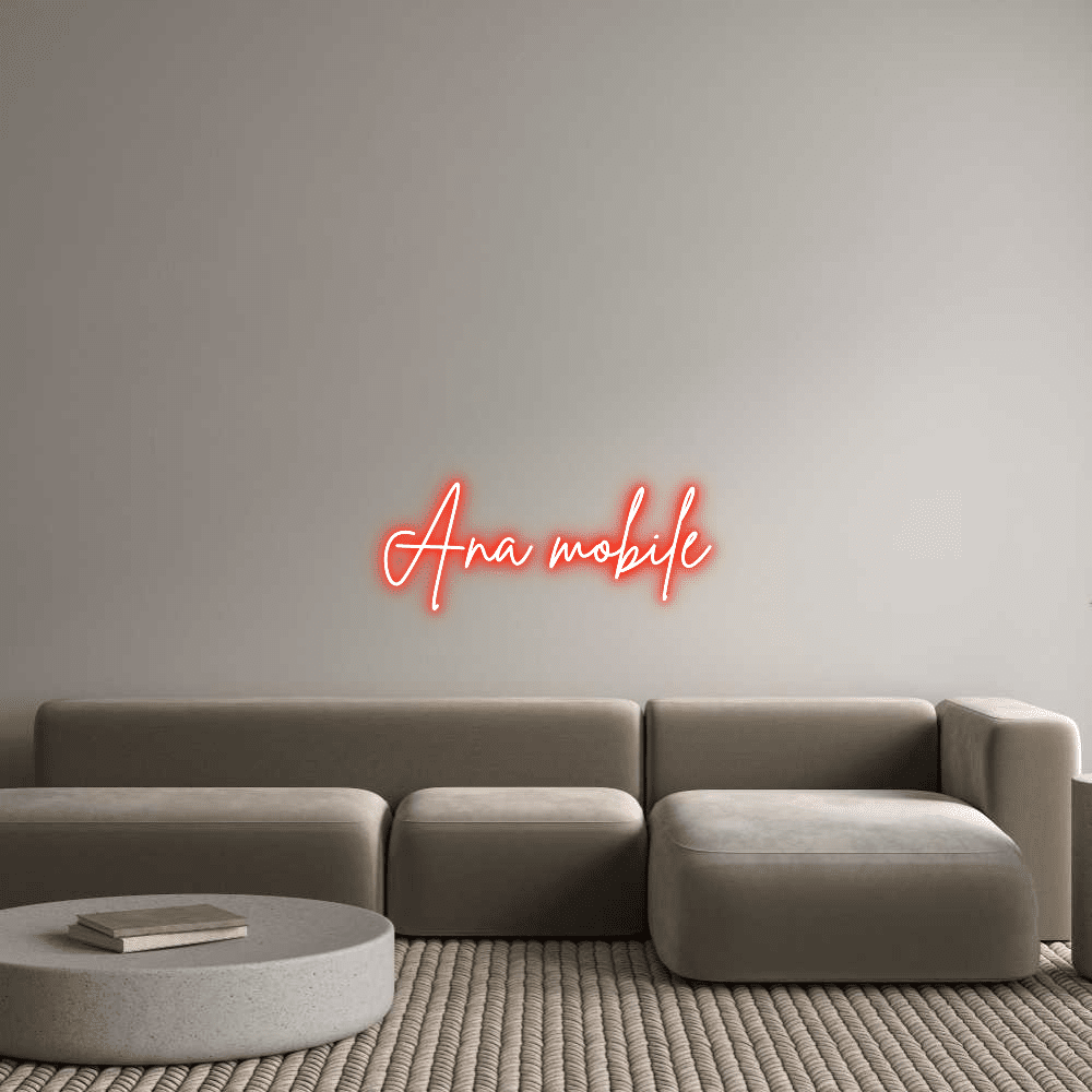 Editor en línea de letreros de neón personalizados Ana móvil - Planet Neon