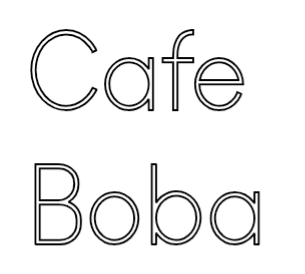 Editor en línea de letreros de neón personalizados Cafe Boba - Planet Neon