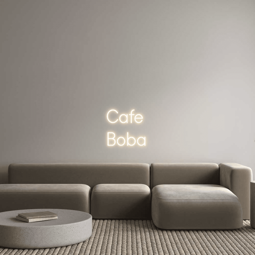 Editor en línea de letreros de neón personalizados Cafe Boba - Planet Neon