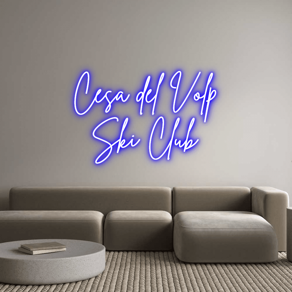 Letrero de Neón Personalizado Editor Online Césa del Volp S... - Planet Neon