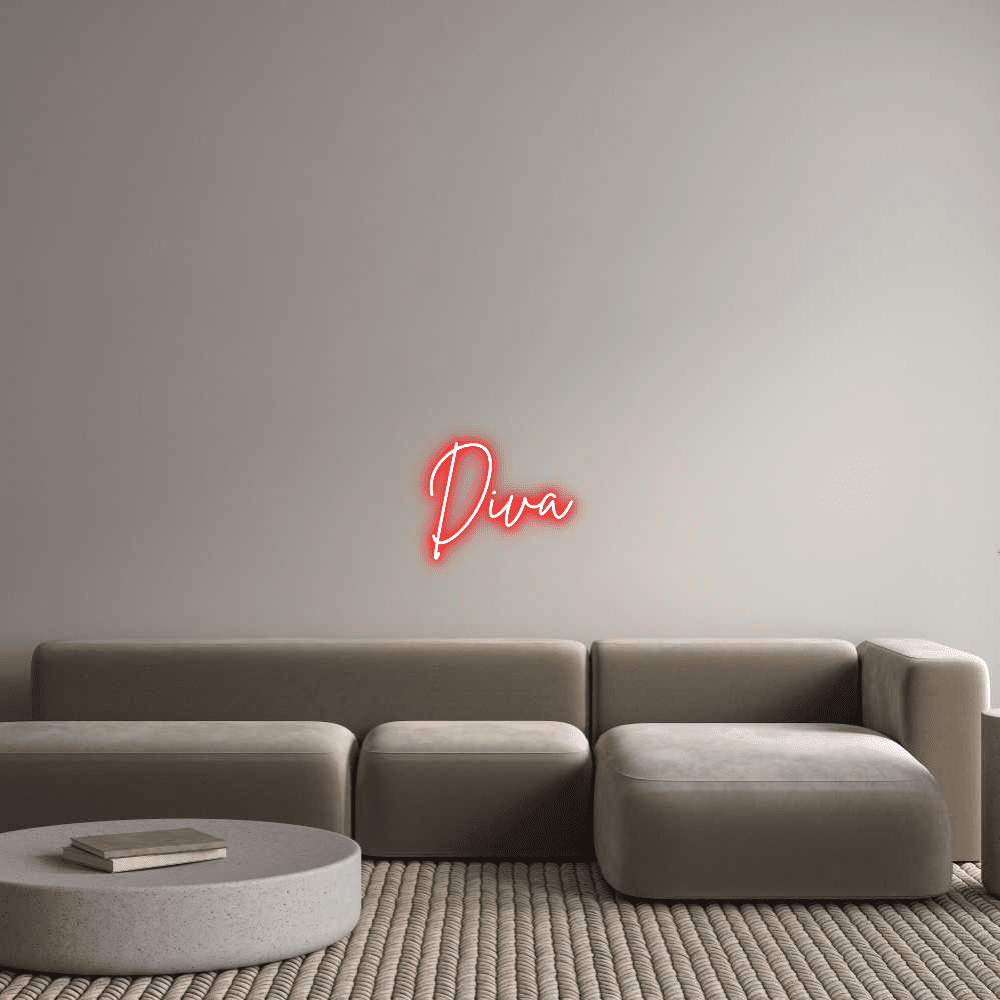Editor online di insegne al neon personalizzate Diva - Planet Neon
