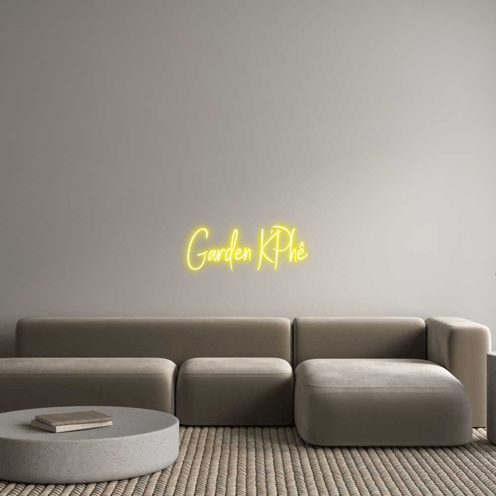 Editor en línea de letreros de neón personalizados Garden K’Phê - Planet Neon