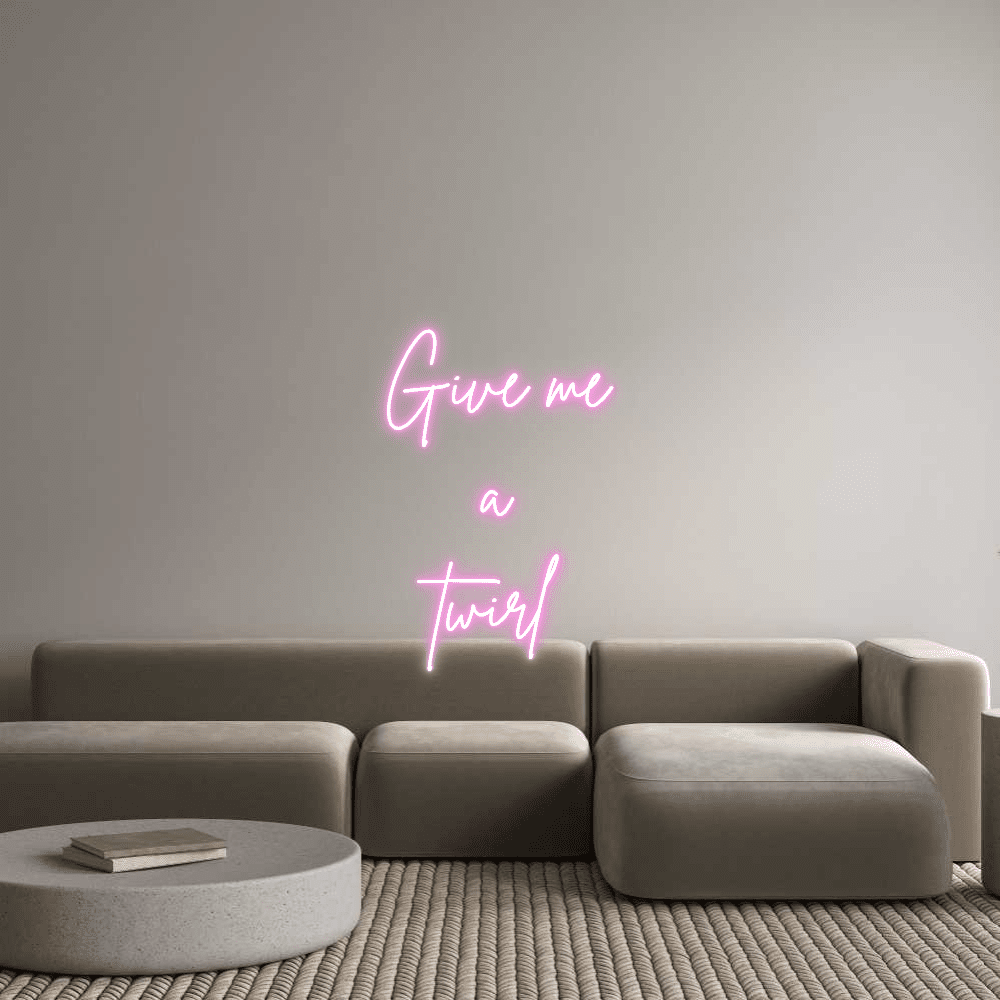 Editor en línea de letreros de neón personalizados Dame un giro - Planet Neon
