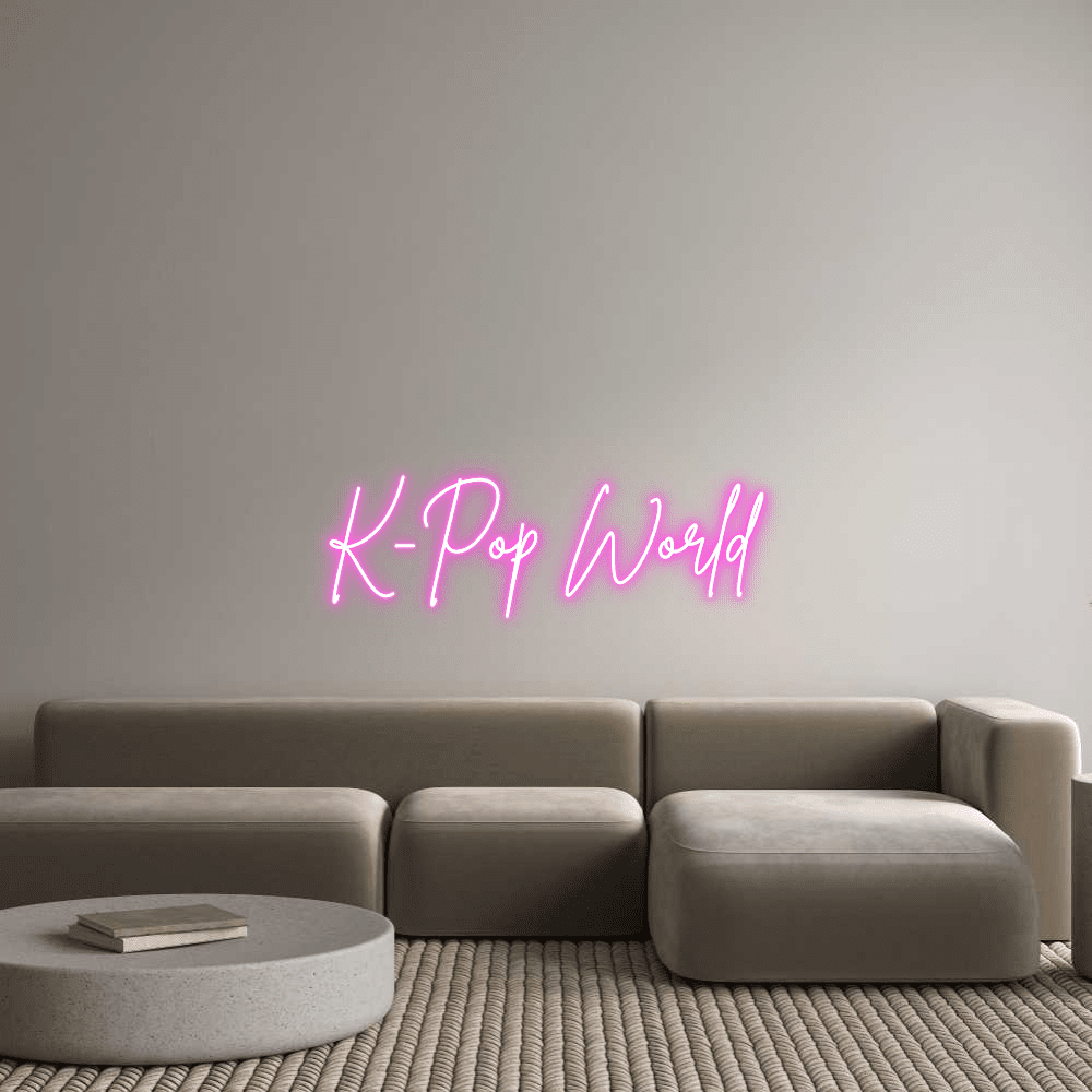 Editor en línea de letreros de neón personalizados K ​​- Pop World - Planet Neon