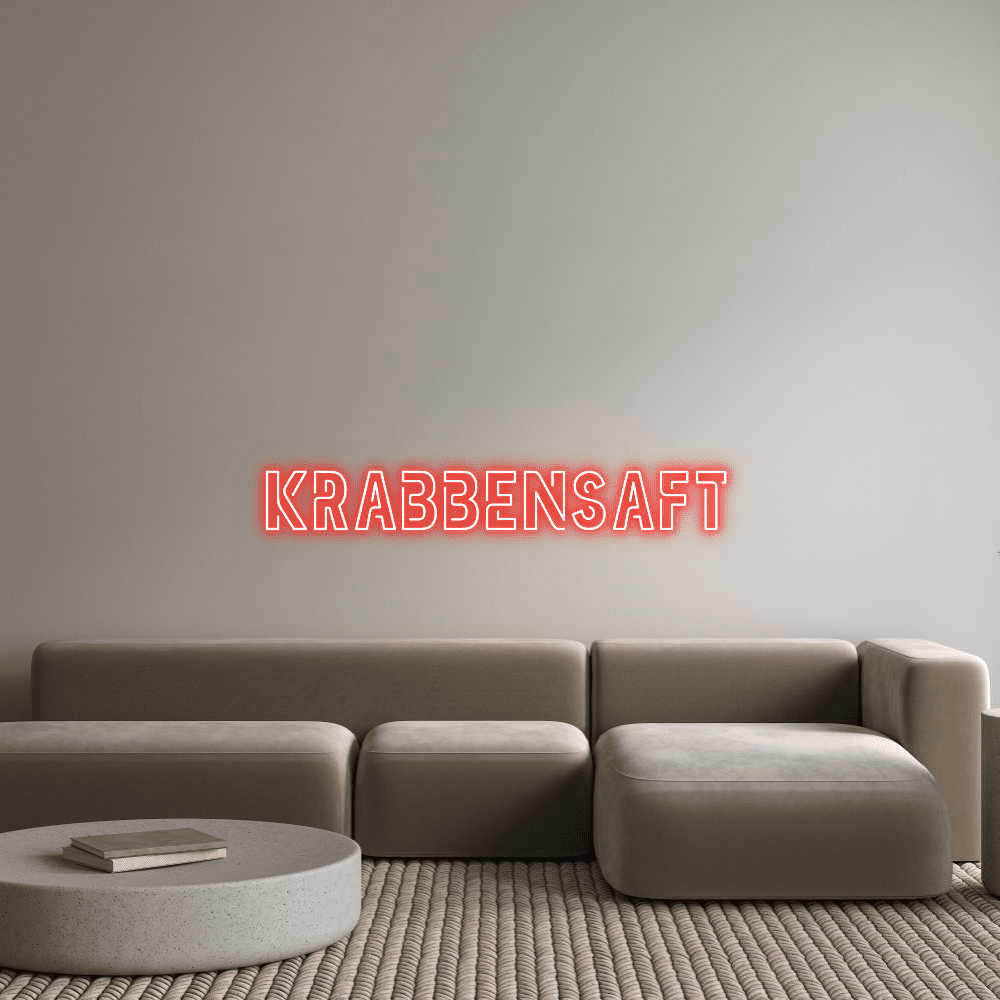 Editor en línea de letreros de neón personalizados Krabbensaft - Planet Neon