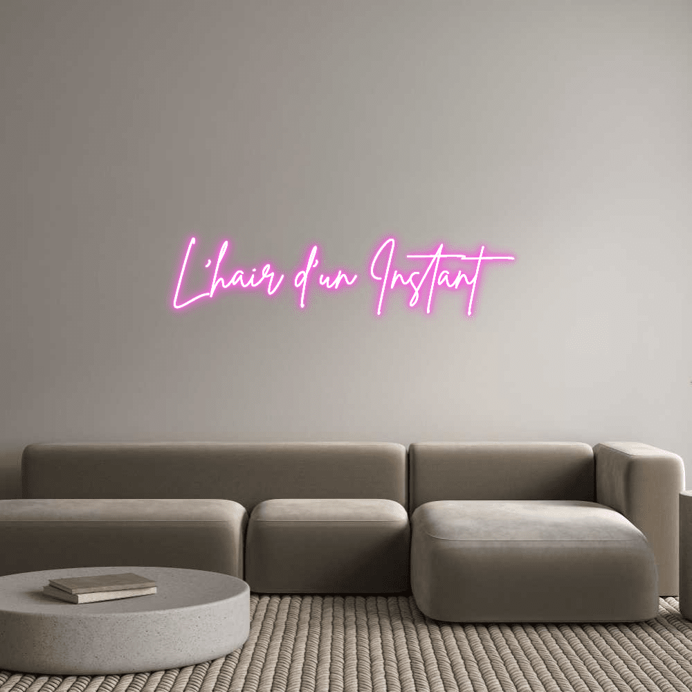 Editor en línea de letreros de neón personalizados L'hair d'un Ins... - Planet Neon