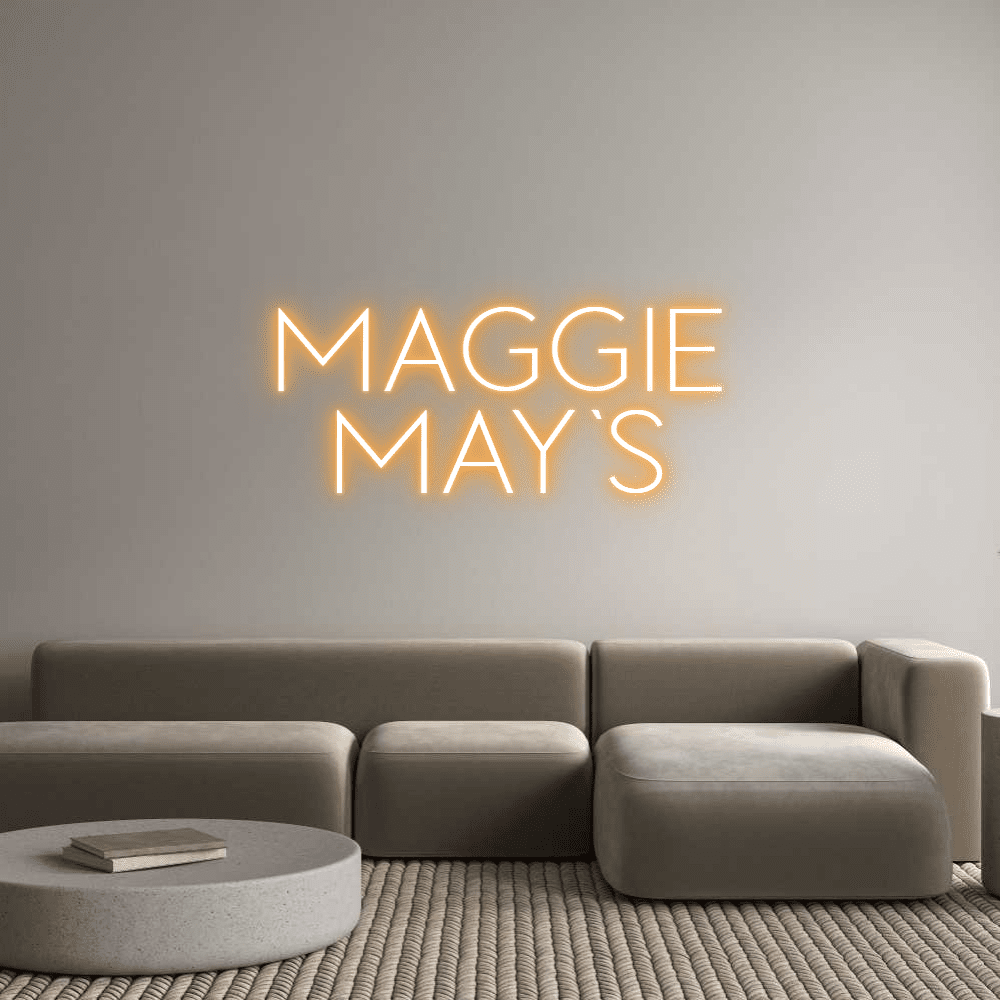 Editor en línea de letreros de neón personalizados MAGGIE MAY'S - Planet Neon