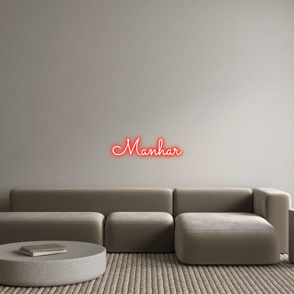 Editor en línea de letreros de neón personalizados Manhar - Planet Neon